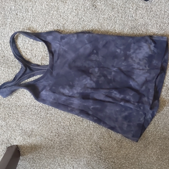 Lululemon Cool Racerback Shorter Nulu Diamond Dye Pitch Grey Graphite Grey 8-10 - Picture 3 of 4